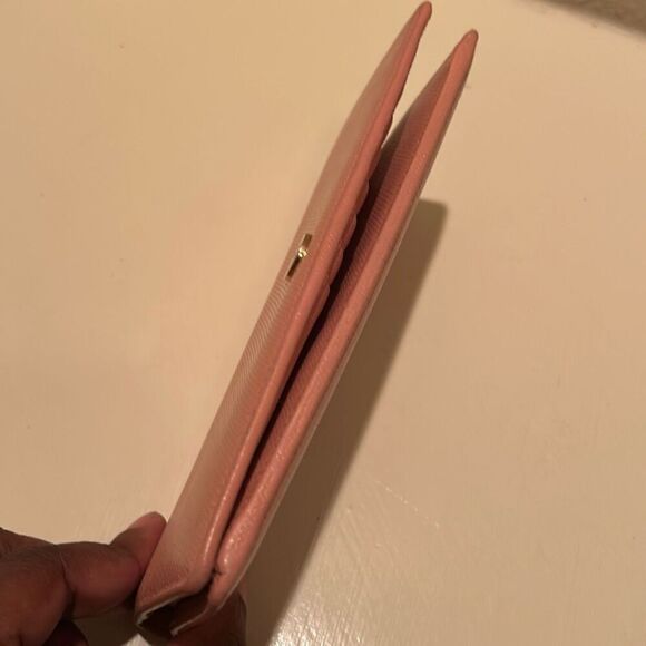 Chanel Foldover Long Cardholder Wallet CC Button Logo Light Pink Leather Luxury - Picture 13 of 14